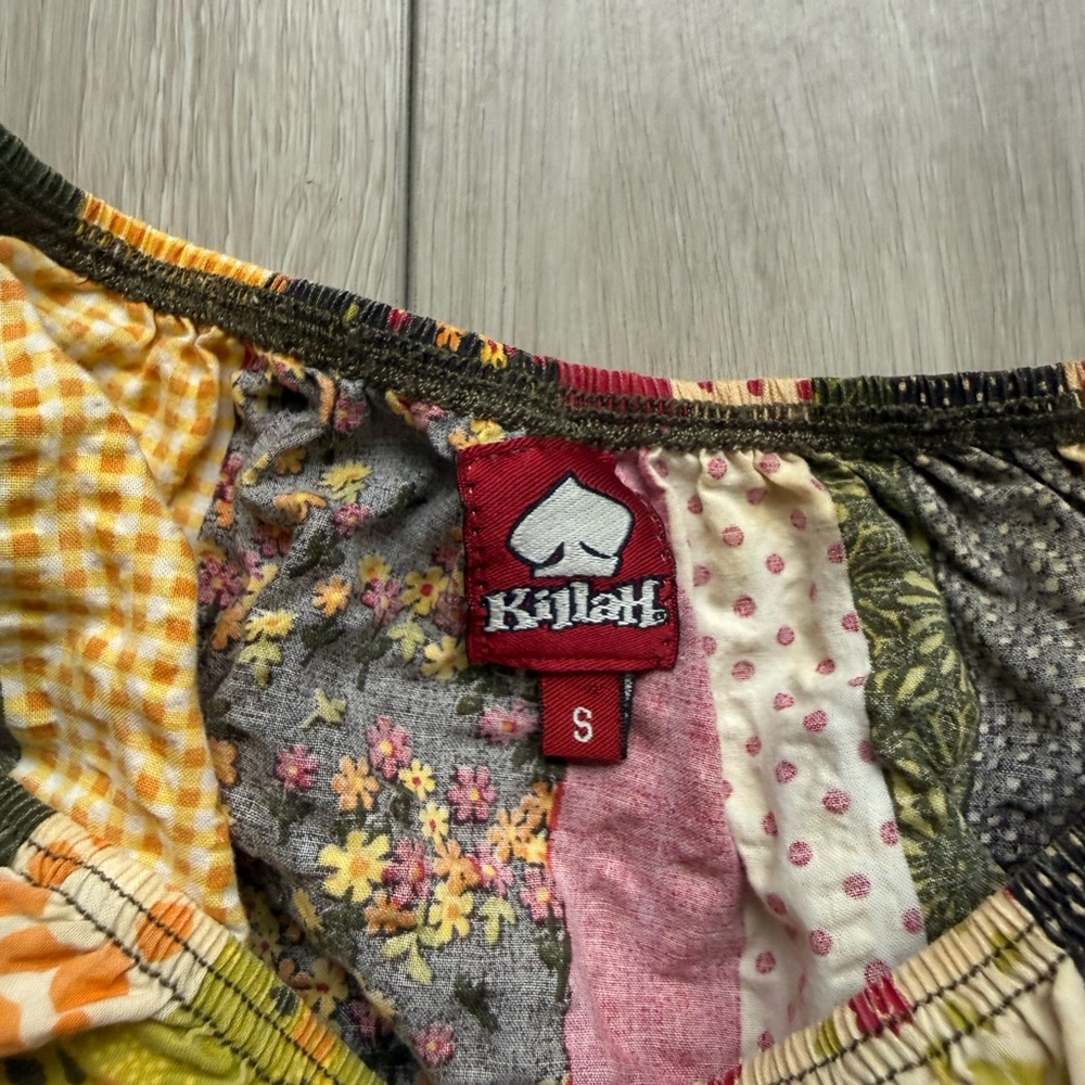 Killah Multicolor Cotton Patchwork Print Crop Top… - image 2